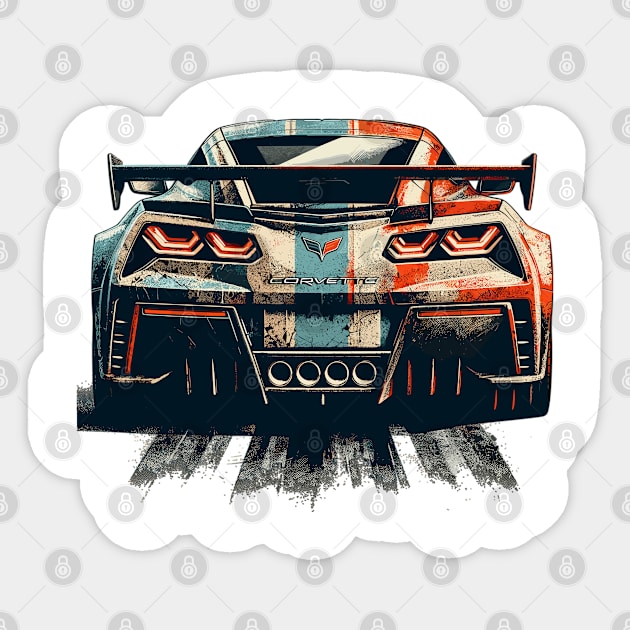 Chevy Corvette Sticker by Vehicles-Art